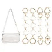 Bag Extender Chain, 4 Pcs Purse Strap Heart Moon Shape Chain, White
