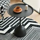 Small Round Side Table Small Accent Pedestal Table Metal Multifunction Drink