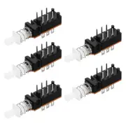 Momentary Push Button Switch DPDT 2 Pole 6 Pin 1 Position 5pcs