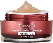 Merlot Peeling Gel - Face Scrub Peel to Gently Exfoliate Skin - Vine Vera Products for All Skin Types - Resveratrol Skin Care Products from the Vine Vera Collection - 50 Ml / 1.69 Fl Oz.