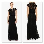 [ PHASE EIGHT ] Womens Cleo Velvet Applique Cocktail Dress NEW$815 | AU 8 / US 4