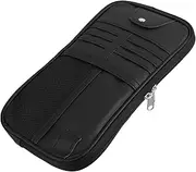 DONFAMDS Auto Visor Organizer with Sunglass Holder Multi-Purpose Car Storage Pouch Cards Documents Clip Car Interior Accessories Black