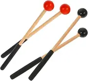 UPKOCH 2Pairs Percussion Mallets for Marimba Durable Drumsticks for Stage Performance Beginner and Professional Use Random Handle Style Reliable Drum Supply