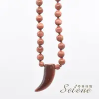 在飛比找momo購物網優惠-【Selene】象牙造型金砂石項鍊(珠約8mm)