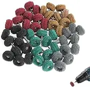 Paifeancodill Polishing Buffing Wheel Set, 100 Pcs Abrasive Buffing Polishing Wheel Drill Cashmere Cotton Cloth Abrasive Polishing Wheels, Abrasive Wheel Buffing Polishing Wheel Kit for Rotary Tools