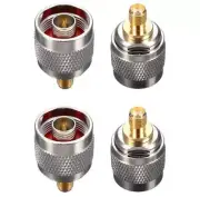 4X SMA Female Jack to N Male Plug Coax Ham Amateur Radio RF Antenna Adapter 4pcs