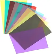 10Pcs Transparent PVC Color Gel Filtering Sheets for Photo Video and Stage Lighting Lightweight Diffuser with Steady Color Temperature and High Light Transmission