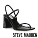 STEVE MADDEN-KOSMO 細帶方頭粗跟涼鞋-黑色