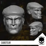 Saboteur Newsboy Hat Peaky Blinders custom head for 4" 6" 7" 12" action figures