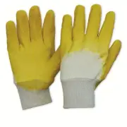 Prochoice LATEX GLASS GRIPPER GLOVES 2Pairs, Jersey Cotton, Knitted Wrist