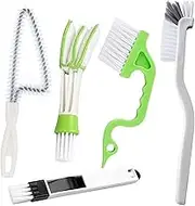 Window or Sliding Door Track Cleaning Brush, Tile Lines Brush,Window Blind Duster, 2-in-1 Windowsill Sweeper, Hand-held Groove Gap, 5 Pieces