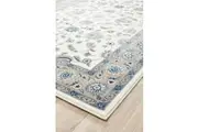 Classic Rug White with Beige Border