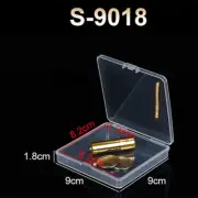 5pcs 1.8x9x9cm Mini Square Toolbox Plastic Box Container Storage Case Hinged Lid