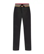 Moschino Drawstring Straight Leg Pants IT48 Black