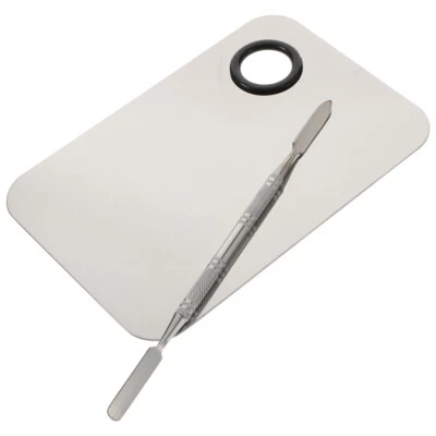 Makeup Mixing Tray With Spatula Stainless Steel Cosmetic Tool