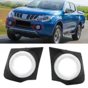 Front L & R Fog Light Cover Fit For Mitsubishi L200 Triton MQ MR 2015-2018