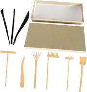 TOYANDONA 1 Set Sand Rake Zen Garden Kit Desk Decorations Zen Garden Tools Mini Zen Garden Rakes Mini Zen Garden Accessories Mini Zen Garden Rake Tools Small Rake Mini Rake Plastic