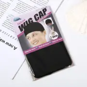 Top Stocking Wig Cap Hair Net for Weave 2Pcs Hair Wig Nets Black Brown Stretch M