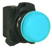 Sprecher+Schuh LED PILOT LIGHT 22.5mm Hole 240V AC Screw, Translucent Blue