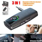 Handsfree Bluetooth 5.3 Audio Music Receiver Wireless 3.5mm AUX Home Car Adapter