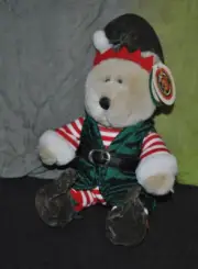 New Starbucks 2001 Bearista Bear Holiday Elf 17th Edition Christmas Plush