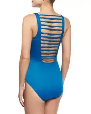 NEW MAGICSUIT 14 MIRACLESUIT SWIMSUIT Steffi One-Piece Solid Blue