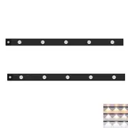 2pcs LED Motion Sensor Light Rechargeable Under Counter Closet Lights for Kitchen Bedroom Cabinet Cupboard-Black