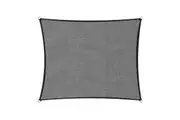 Wallaroo Outdoor Sun Shade Sail Canopy Grey Square 6 x 6M