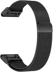 Metal Strap for Garmin Fenix 7s Pro / 6s Pro / 5S Plus Watch Band Breathable Soft Stainless Steel Replacement Band for Garmin Epix Pro 42mm / Instinct 2S / Descent Mk2S MK3i 43mm Women's Wristband