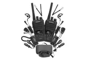 UH755-2DLX Uniden 5 Watt Handheld UHF CB Radio Deluxe Twin Pack Splasproof