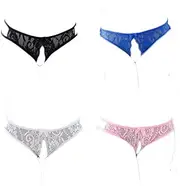 [KHUFUZI] Women's Sexy Lace Lingerie G-String Thong Cute Panties Dresses Breathable Sleepwear for Girlfriend Wife
