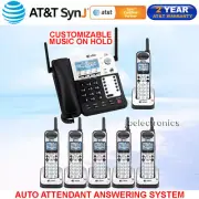 AT&T SynJ SB67138 DECT 6.0 4-LINE CORDED/CORDLESS PHONE SYSTEM - 6 CORDLESS