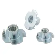 100pk 3/8" BSW Tee Nuts Nickel Plated - Blind, T-Nuts, T Nuts