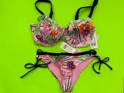 New Freya Underwire Floral Bikini Top 34H choice of XS or S or Med bottom
