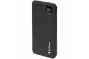 Verbatim VAPPP224 Power Bank - Black - For iPhone - 1 x Type-C 20W - Lithium Polymer (Li-Polymer) - 10000 mAh - 5 A, 2.22 A, 3 A