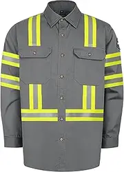 [Uno Mejor] FR Shirts for Men 7.5oz Flame Resistant Fire Retardant Welding Shirt