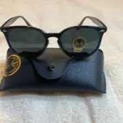 Ray-Ban RB4306 Geometric Sunglasses - Black Frame with Green Lens