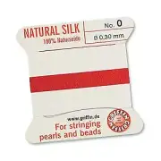 Griffin Natural Silk Bead Cord - Red ()