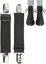[Generic] Pants Straps - Adjustable Stirrup Leg Straps, Motorcycle Boot Clips, Non-Slip Jean Holders | Secure Fit Design With Strong Grip, Boot Straps Set For Men, Women, Biking, Outdoor Activities, 20cm, Refer