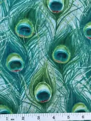 Peacock Tail Feathers - Lisa Audit - Quilt Fabric - Yard