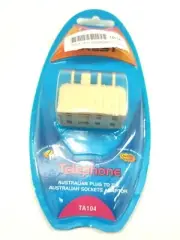 AUSTRALIAN TELEPHONE SOCKET 605 PLUG 2 X 610 DOUBLE ADAPTOR SPLITTER AUS PHONE