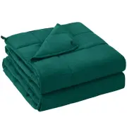 Weighted Blanket for Adults (20 Lbs, 60” X 80”, Dark Green) Cooling Heavy Blanke