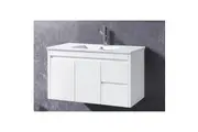 WHITE WALL HUNG VANITY 900MM