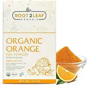 Root2Leaf Natural Organic Herbal Powder Orange Peel For Remove Pimples & Wrinkles, Certified Organic Orange Peel Powder Lightener Brightener Even Skin Tone Complexion Mask Powder – 227 grams