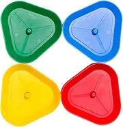 4Pcs Card Holders for Playings Cards Plastic Triangle Shaped Playings Card Holder, Practical Kids Holder for Games, Poker Parties, Game Nights for Kids
