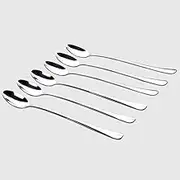 19.5cm Long Handle Iced Tea Spoon Coffee Spoon Ice Cream Spoon Stainless Steel Cocktail Stirring Spoons 6Pcs