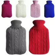 2.0 Litre Hot Water Bottle with Knitted Cover Hot Water Bag Winter Heat Soft Bag