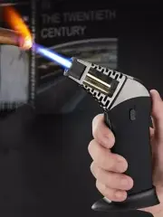 Trigger Pistol Grip Welding Jet Torch Lighter Windproof Refillable 6” Flame