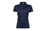 Tee Jays Womens/Ladies Pima Short Sleeve Cotton Polo Shirt (Navy Blue) - UTBC3813