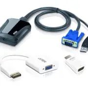 Aten Laptop USB KVM Console Crash Cart Adapter IT Kit